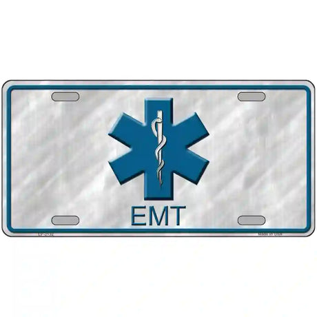 EMT Metal Novelty License Plate 12" x 6" (LP)