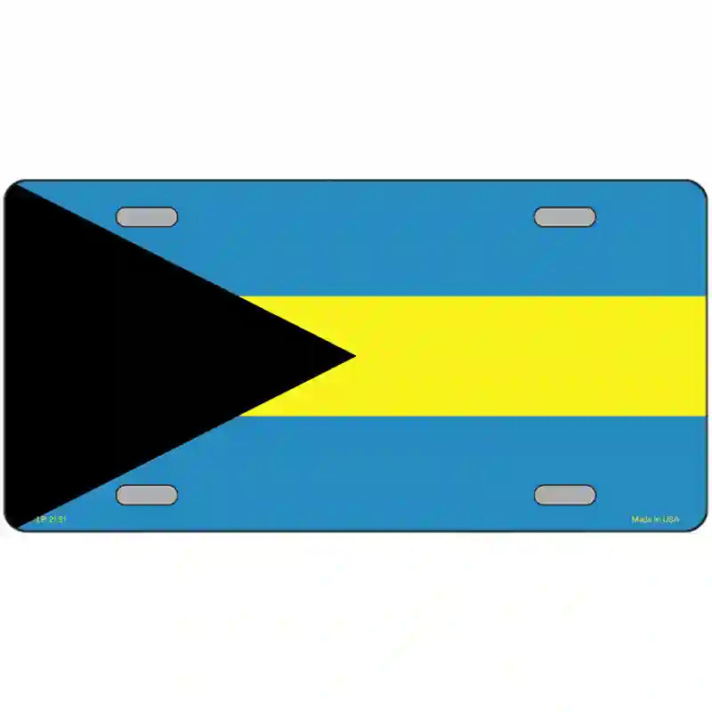 Bahamas Flag Metal Novelty License Plate 12" x 6" (LP)