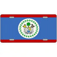 Belize Flag Metal Novelty License Plate 12" x 6" (LP)