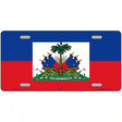 Haiti Flag Metal Novelty License Plate 12" x 6" (LP)