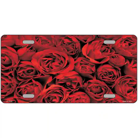 Red Roses Metal Novelty License Plate 12" x 6" (LP)