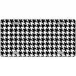 White Black Houndstooth Metal Novelty License Plate 12" x 6" (LP)