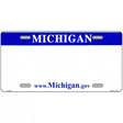 Michigan Blue Blank Novelty Metal License Plate 12" x 6" (LP)