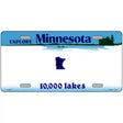 Minnesota Novelty State Blank Metal License Plate 12" x 6" (LP)