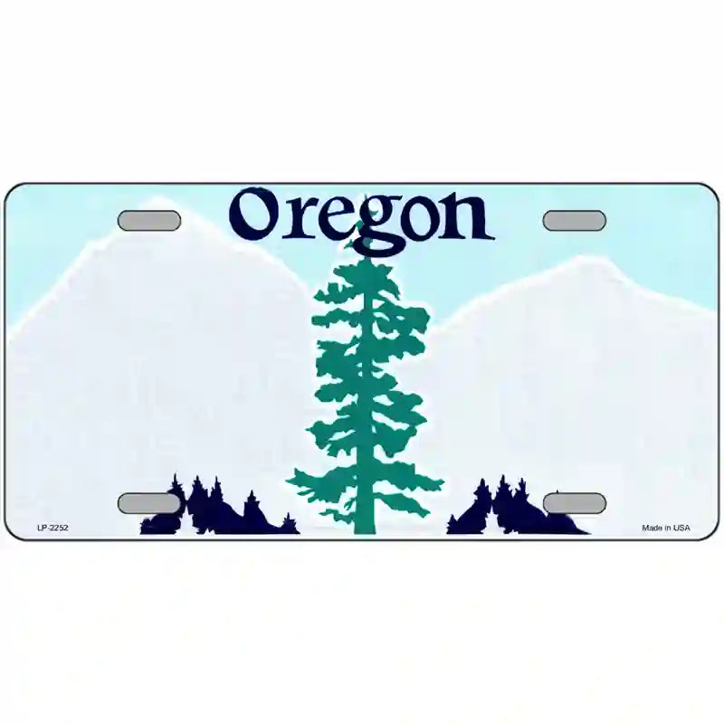 Oregon Novelty State Blank Metal License Plate 12" x 6" (LP)