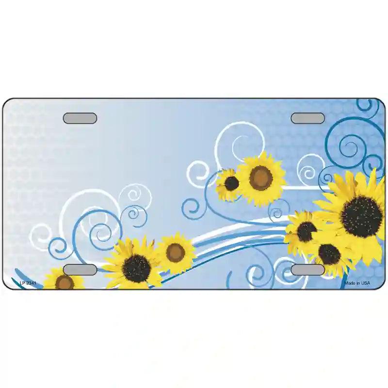 Sunflowers Metal Novelty License Plate 12" x 6" (LP)