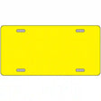 Yellow Solid Metal Novelty License Plate 12" x 6" (LP)