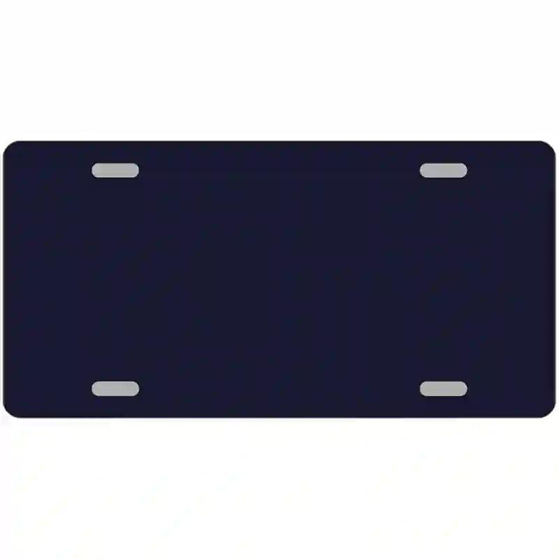 Navy Blue Solid Metal Novelty License Plate 12" x 6" (LP)