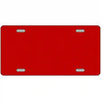 Red Solid Metal Novelty License Plate 12" x 6" (LP)