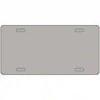 Gray Solid Metal Novelty License Plate 12" x 6" (LP)