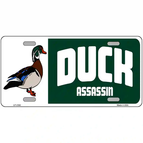 Duck Assassin Metal Novelty License Plate 12" x 6" (LP)