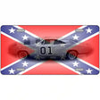 Confederate Flag Charger Metal Novelty License Plate 12" x 6" (LP)