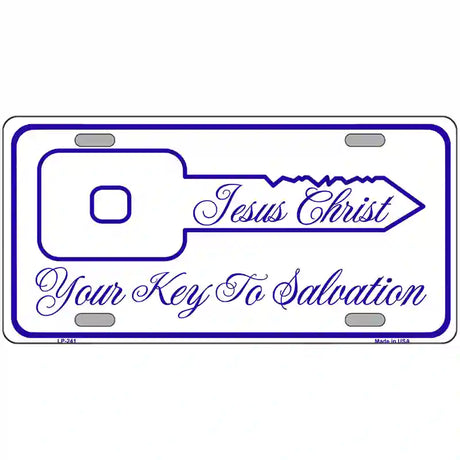 Your Key To Salvation Metal Novelty License Plate 12" x 6" (LP)