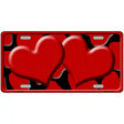 Red Black Giraffe Red Centered Hearts Novelty License Plate 12" x 6" (LP)