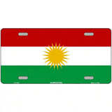 Kurdistan Flag Metal Novelty License Plate 12" x 6" (LP)