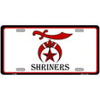 Shriners Logo Metal Novelty License Plate 12" x 6" (LP)