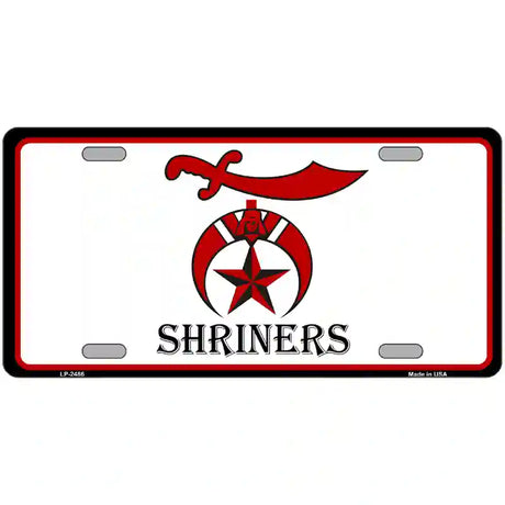 Shriners Logo Metal Novelty License Plate 12" x 6" (LP)