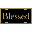 Blessed Metal Novelty License Plate 12" x 6" (LP)