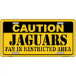 Caution Jaguars Metal Novelty License Plate 12" x 6" (LP)