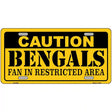 Caution Bengals Metal Novelty License Plate 12" x 6" (LP)