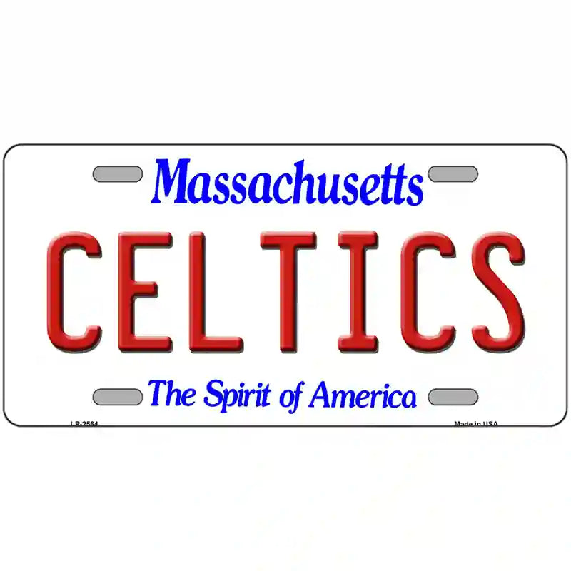 Celtics Massachusetts Novelty State Metal License Plate 12" x 6" (LP)