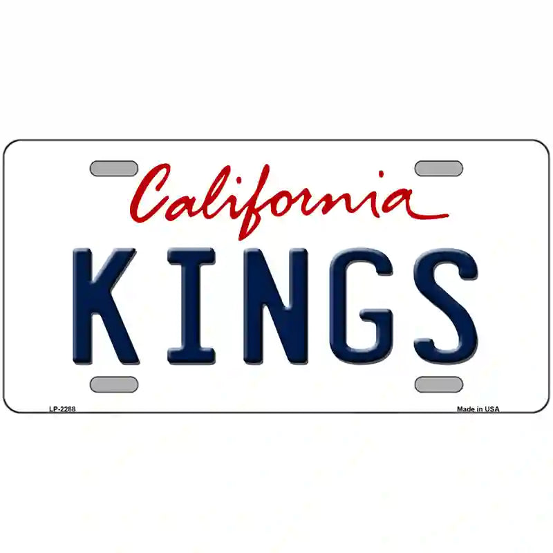 Kings California Basketball Novelty State Metal License Plate 12" x 6" (LP)