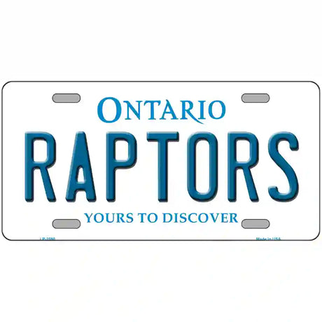 Raptors Ontario State Metal Novelty License Plate 12" x 6" (LP)