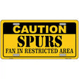 Caution Spurs Fan Metal Novelty License Plate 12" x 6" (LP)