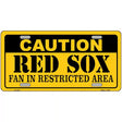 Caution Red Sox Fan Metal Novelty License Plate 12" x 6" (LP)