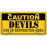 Caution Devils Metal Novelty License Plate 12" x 6" (LP)