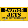 Caution Jets Hockey Metal Novelty License Plate 12" x 6" (LP)