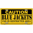 Caution Blue Jackets Metal Novelty License Plate 12" x 6" (LP)