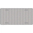 Grey White Chevron Metal Novelty License Plate 12" x 6" (LP)