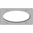 Grey White Chevon White Oval Metal Novelty License Plate 12" x 6" (LP)