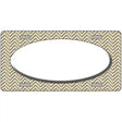 Gold White Chevon White Center Oval Metal Novelty License Plate 12" x 6" (LP)