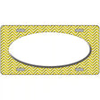 Yellow White Chevon White Center Oval Metal Novelty License Plate 12" x 6" (LP)