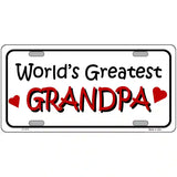 Worlds Greatest Grandpa Metal Novelty License Plate 12" x 6" (LP)