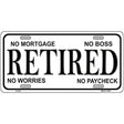 Retired Metal Novelty License Plate 12" x 6" (LP)