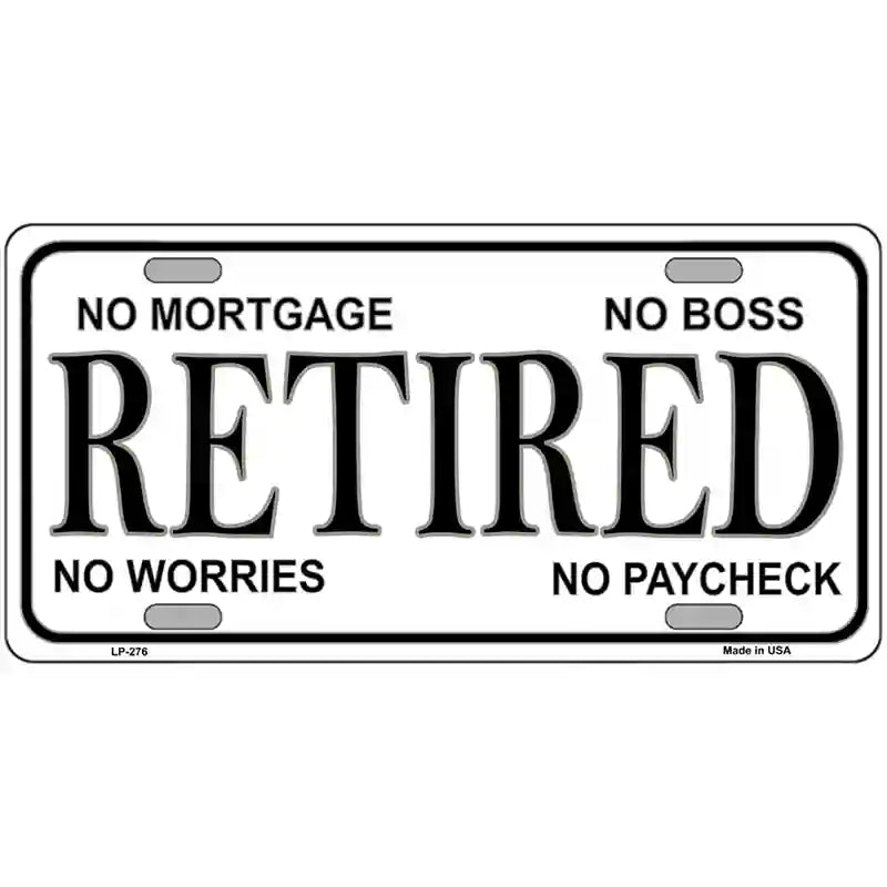 Retired Metal Novelty License Plate 12" x 6" (LP)