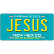 Jesus New Mexico Teal Novelty Metal License Plate 12" x 6" (LP)