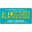 Alamogordo New Mexico Teal Novelty Metal License Plate 12" x 6" (LP)