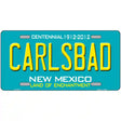 Carlsbad New Mexico Teal Novelty Metal License Plate 12" x 6" (LP)