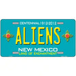 Aliens New Mexico Teal Novelty Metal License Plate 12" x 6" (LP)