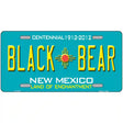 Black Bear New Mexico Teal Novelty Metal License Plate 12" x 6" (LP)