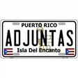 Adjuntas Metal Novelty License Plate 12" x 6" (LP)