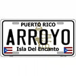 Arroyo Puerto Rico Metal Novelty License Plate 12" x 6" (LP)