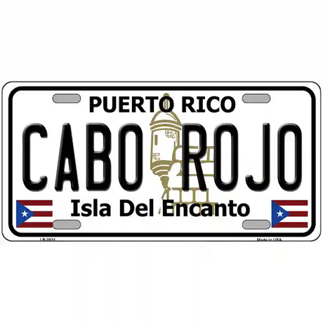 Cabo Rojo Puerto Rico Metal Novelty License Plate 12" x 6" (LP)