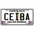 Ceiba Puerto Rico Metal Novelty License Plate 12" x 6" (LP)