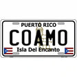 Coamo Puerto Rico Metal Novelty License Plate 12" x 6" (LP)