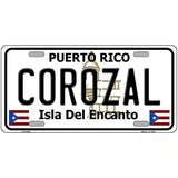 Corozal Puerto Rico Metal Novelty License Plate 12" x 6" (LP)